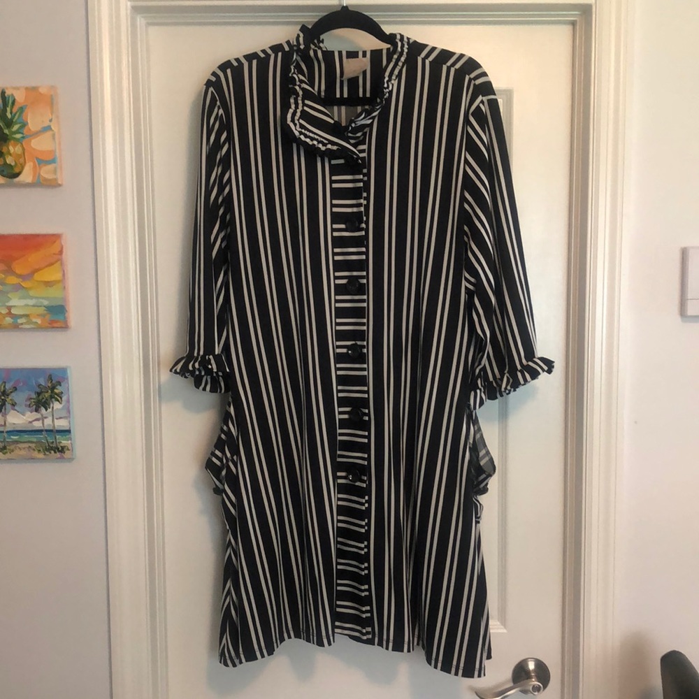 Zadie B’s black & white striped top